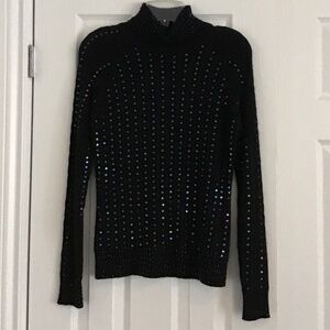 Black turtleneck sweater with sequins size S